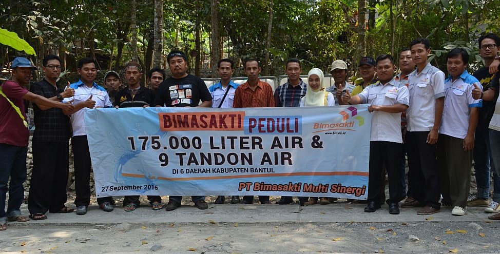 Bantul Kekeringan, Bimasakti Sumbangkan Tandon dan Air Bersih