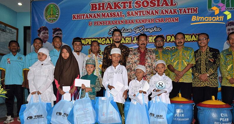 Peringati HUT-332, Bimasakti dan PDAM Kota Pasuruan Gelar Khitan Massal