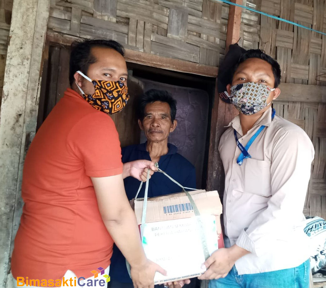 Bimasakticare Memberikan Bantuan Sembako Dampak Covid-19 kepada para Pekerja Harian