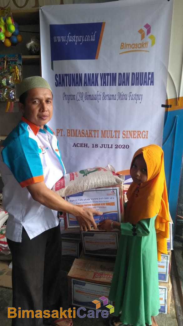 Kegiatan Santunan Anak Yatim dan Dhuafa Bimasakticare Bersama Mitra Fastpay di Aceh