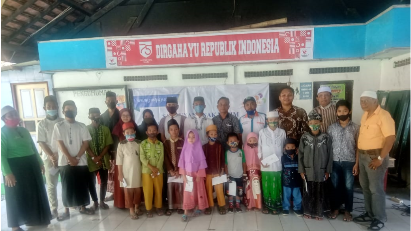 Bimasakticare Memberikan Santunan Anak Yatim Piatu Bersama Mitra Fastpay di Kota Surabaya
