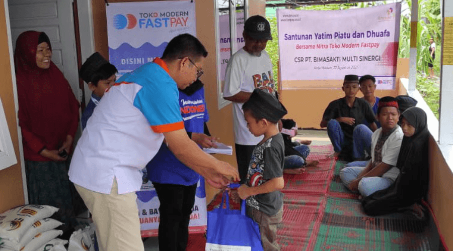 Bimasakticare Bersama Mitra Fastpay Medan Gelar Santunan Bersama Anak-Anak Yatim Piatu dan Dhuafa